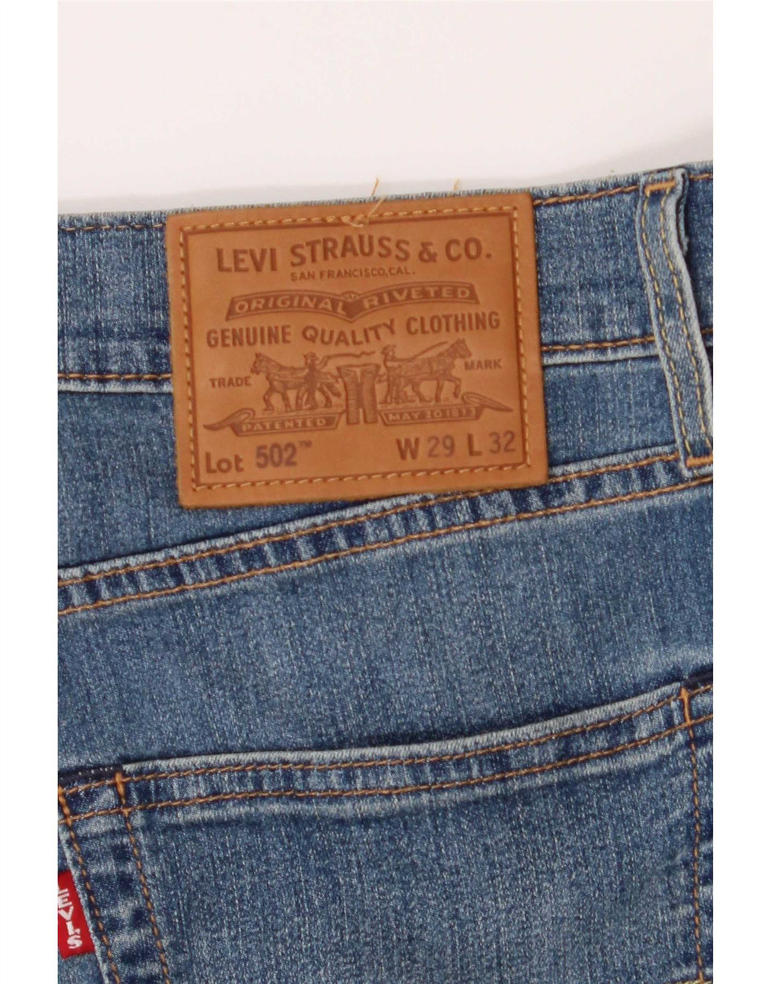 Męskie jeansy Levi's 502 Tapered W29 L32 Niebieskie bawełniane