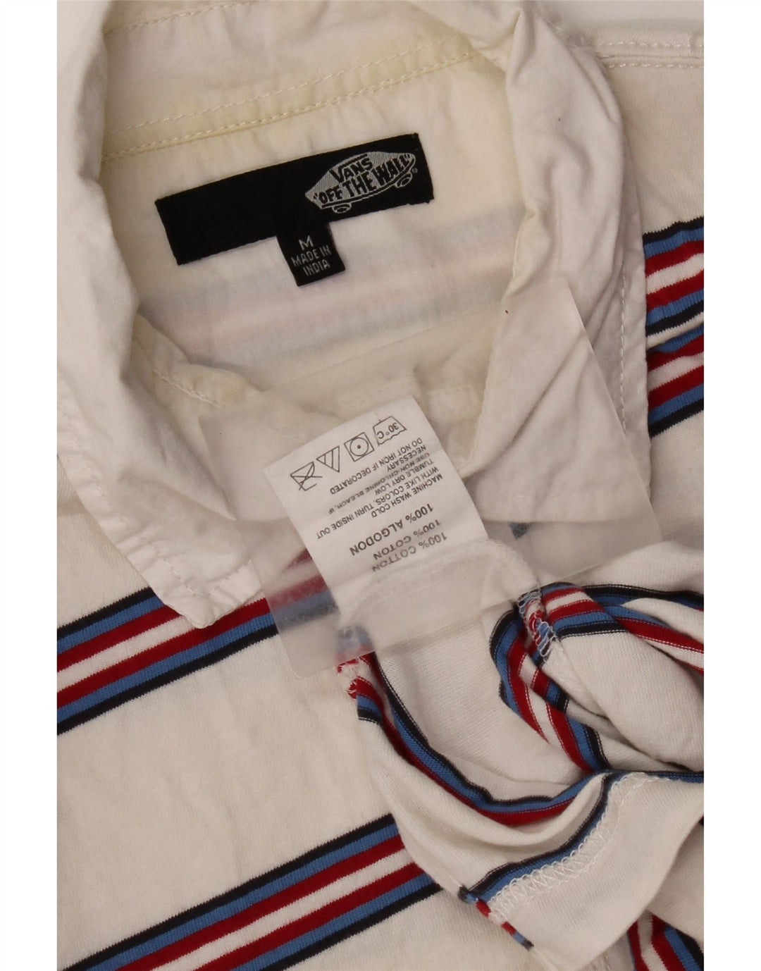 Męska koszulka polo Vans, bawełniana, w średnie białe paski