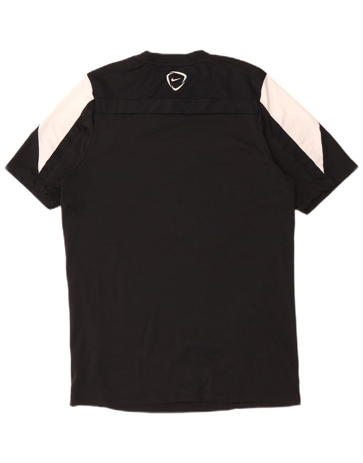 Męski T-shirt Nike Dri Fit, duży, czarny poliester z blokami kolorów
