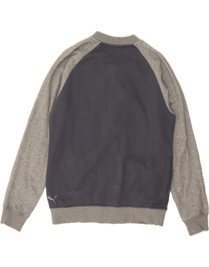 PUMA Mens Graphic Tracksuit Top Jacket Medium Grey Colourblock Vintage Puma and Second-Hand Puma from Messina Hembry 