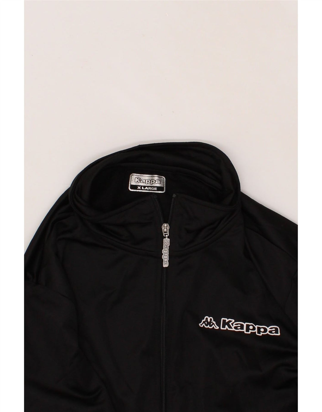 KAPPA Womens Tracksuit Top Jacket UK 18 XL Black Polyester Vintage Kappa and Second-Hand Kappa from Messina Hembry 