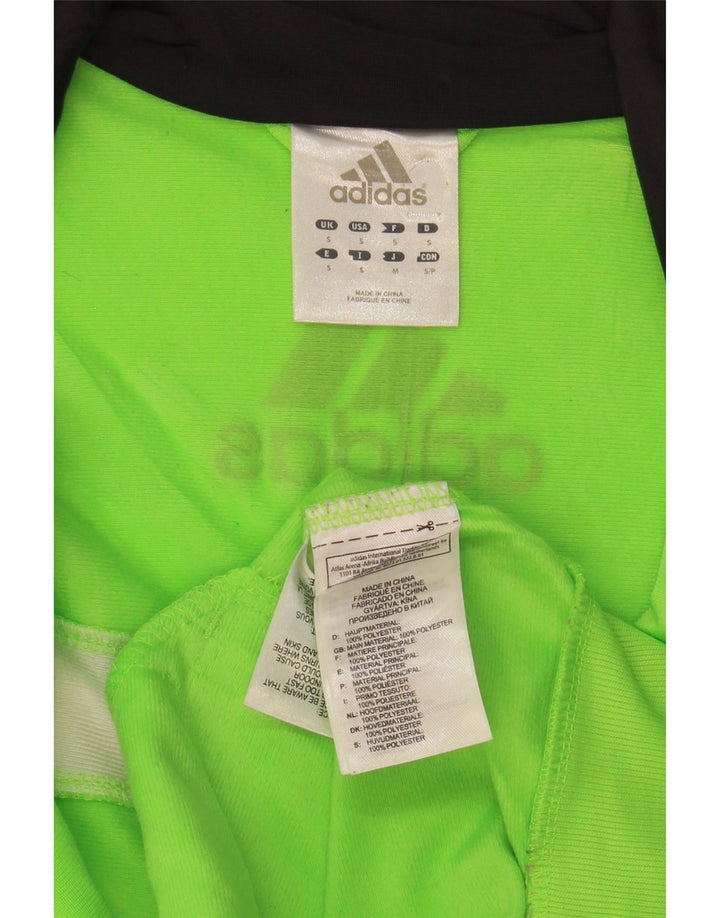 Męska kurtka dresowa ADIDAS z grafiką, mała, zielona, poliestrowa z blokami kolorów