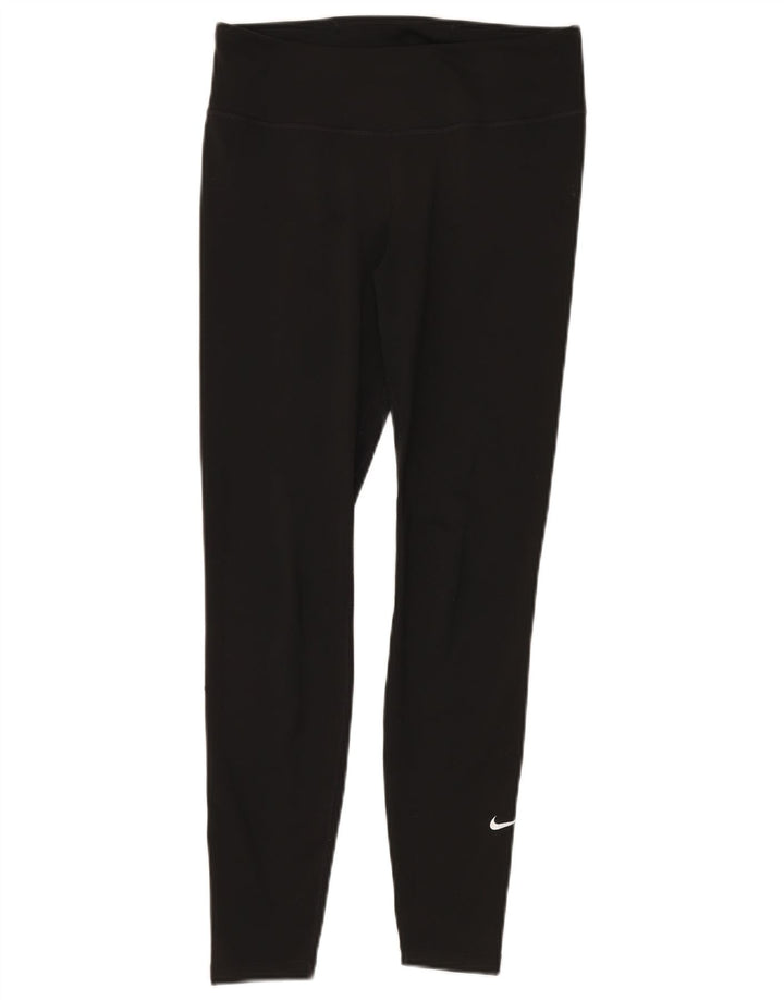 Damskie legginsy NIKE Dri Fit UK 12, średni czarny poliester
