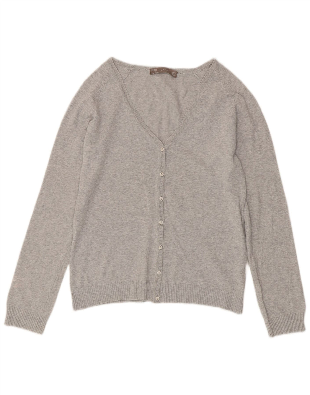 Sweter damski Zara Cardigan UK 14, duży, szary, nakrapiany