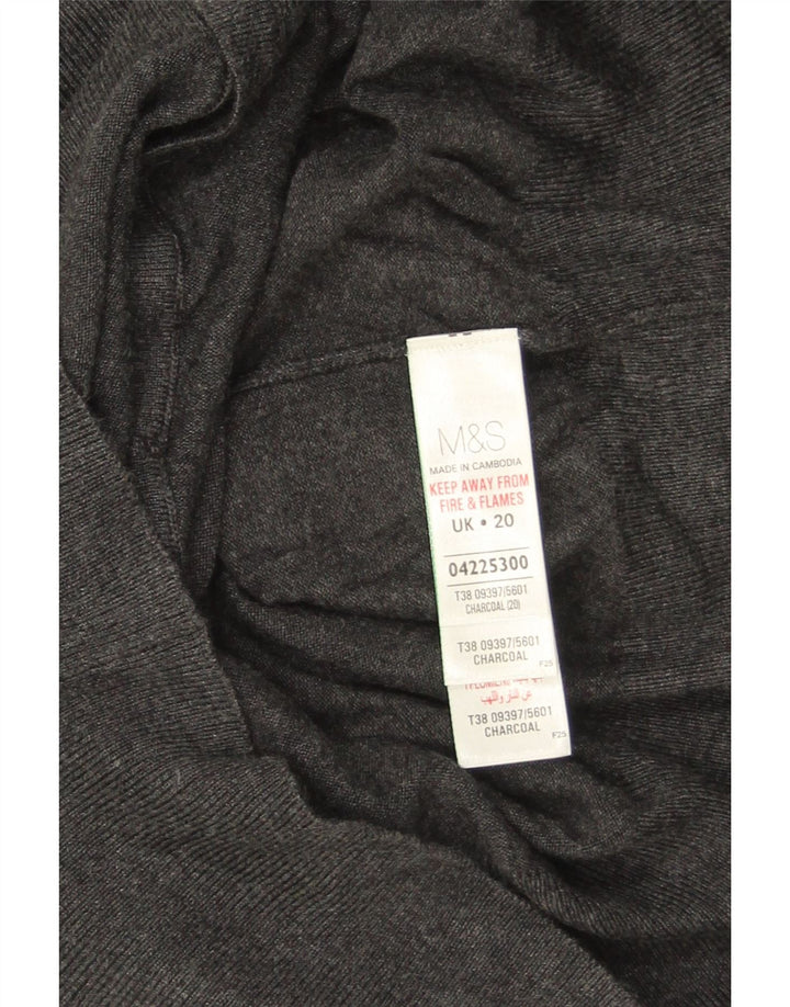 Sweter damski Marks & Spencer UK 20 2XL Szara wiskoza