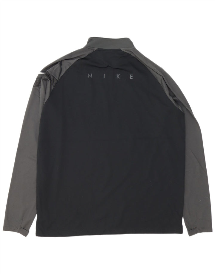 Męski dres NIKE Dri Fit z graficznym pulowerem XL, czarny, z blokami kolorów