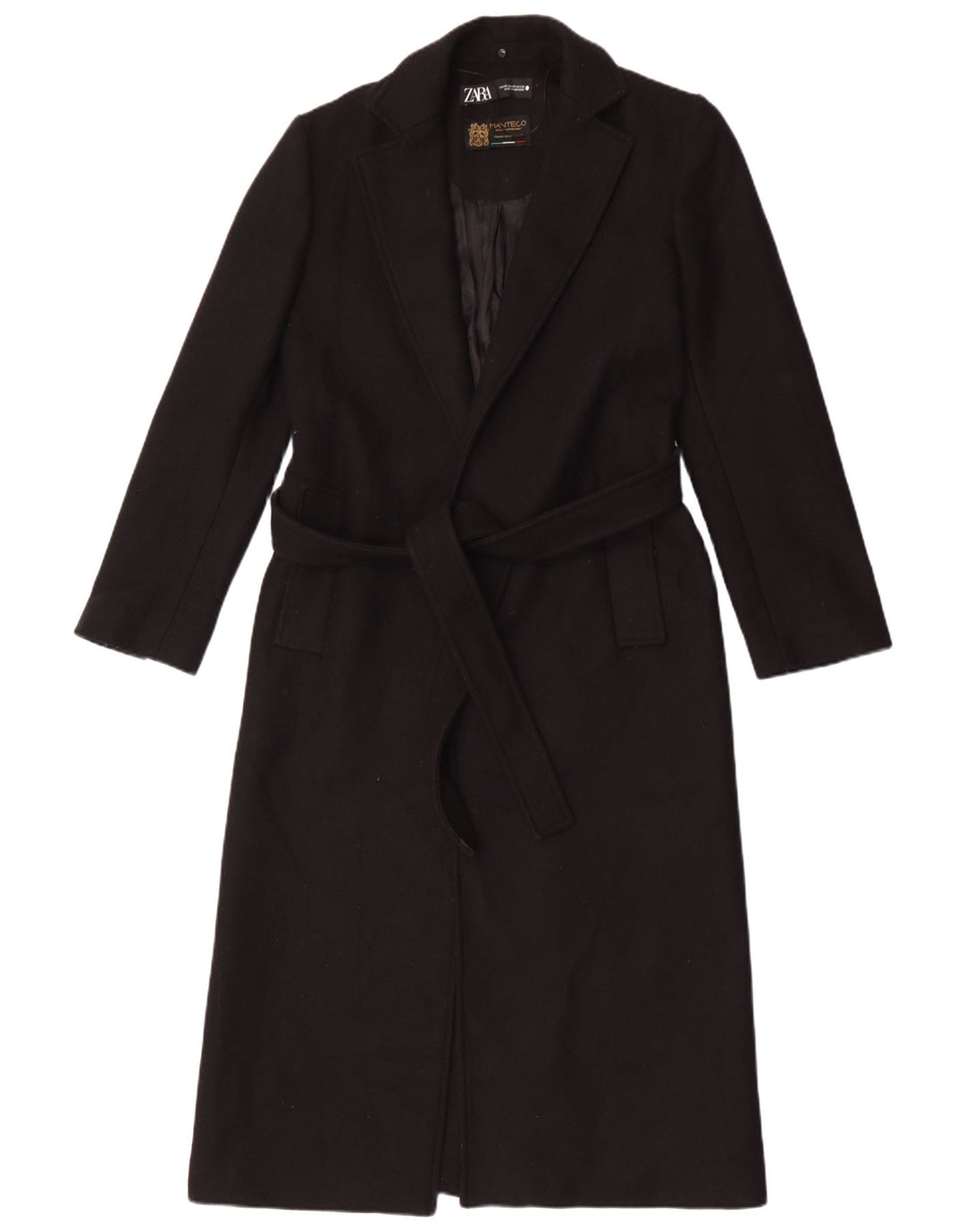 Płaszcz damski Zara Manteco UK 6 XS, czarny, wełniany