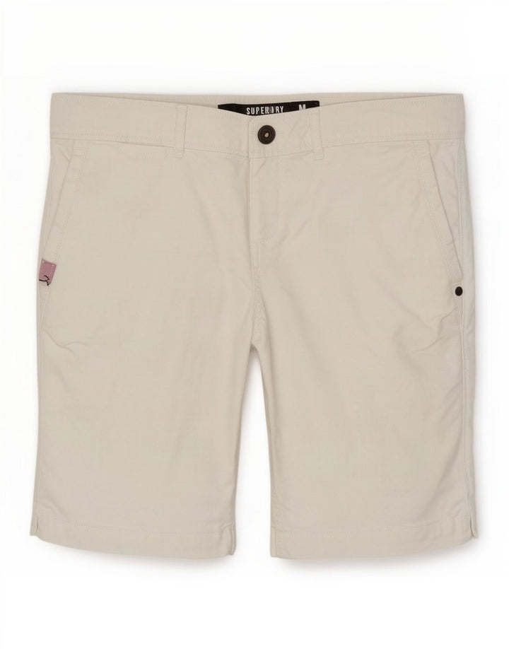 Damskie spodenki chino Superdry, średnie W30, biała bawełna