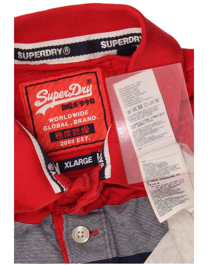 Męska koszulka polo Superdry XL, wielobarwna, bawełniana z blokami kolorów