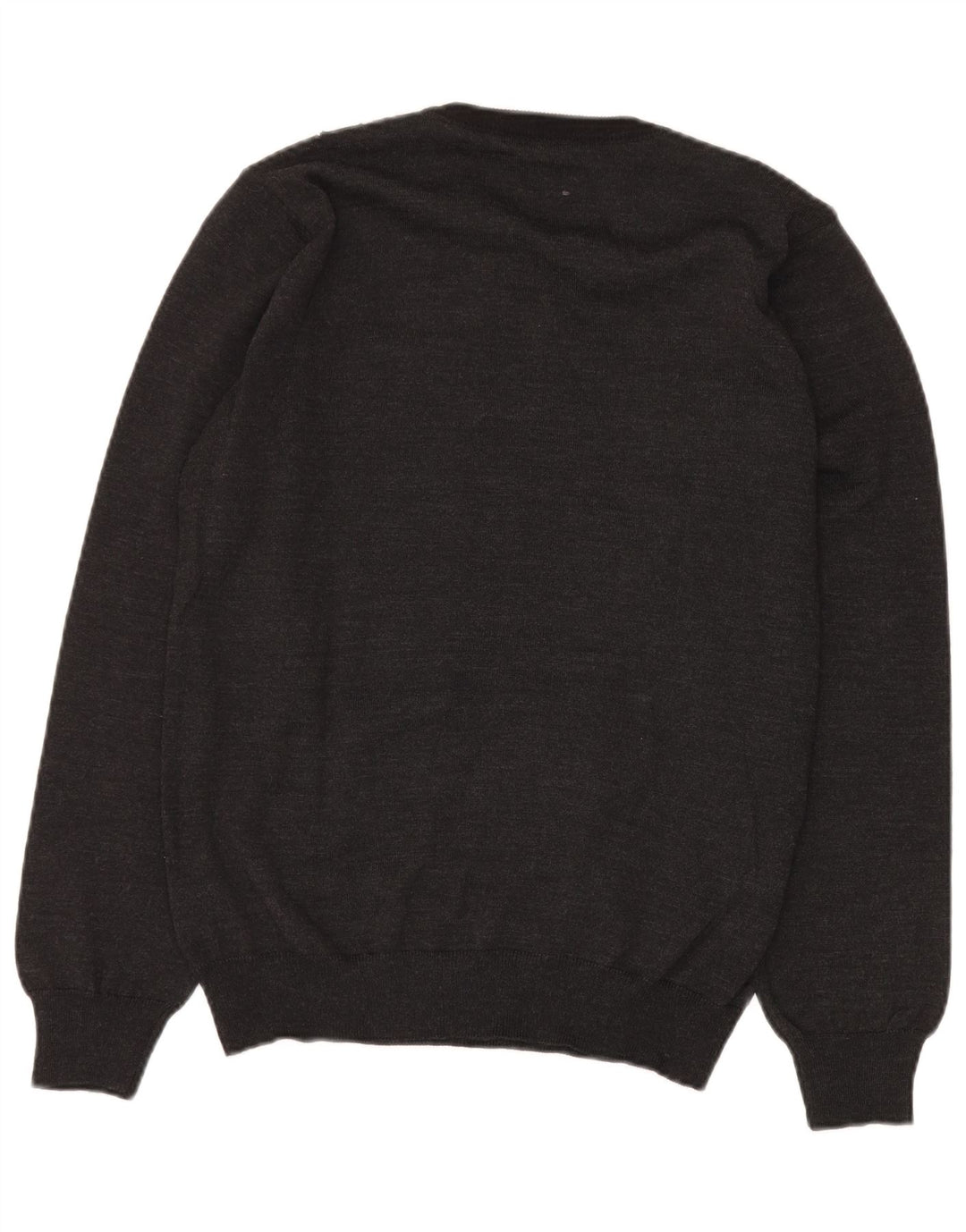 KITARO Męski sweter z dekoltem w kształcie litery V, duży, szary, wełniany w kratę