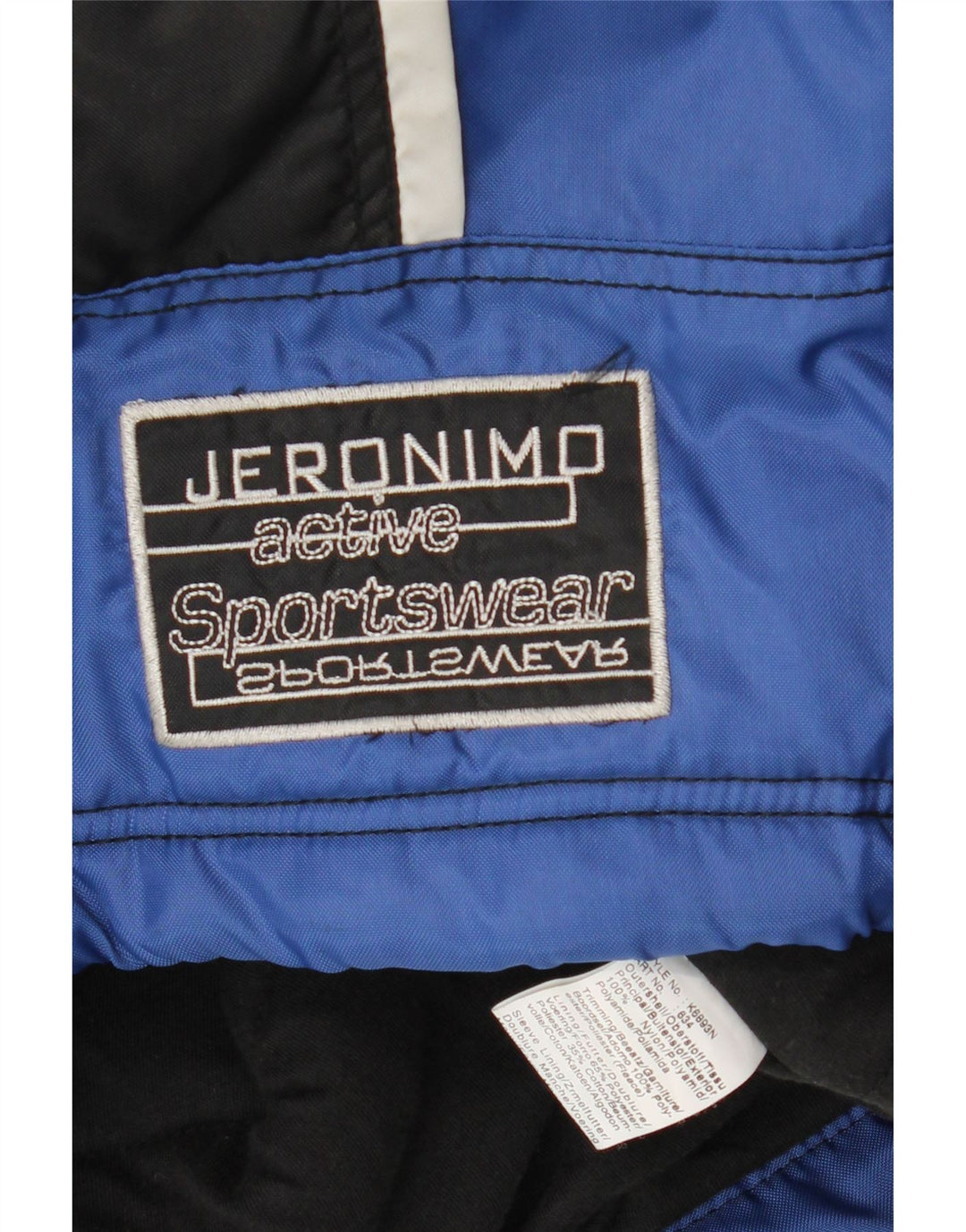 Męska kurtka wiatrówka z kapturem Jeronimo UK 44 2XL Niebieski nylon z blokami kolorów