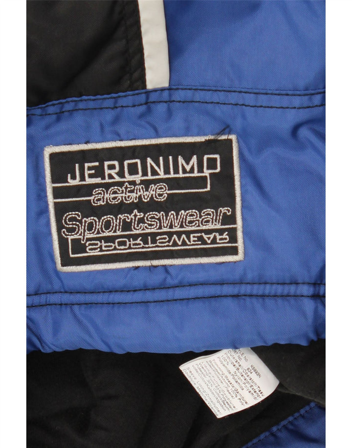 Męska kurtka wiatrówka z kapturem Jeronimo UK 44 2XL Niebieski nylon z blokami kolorów