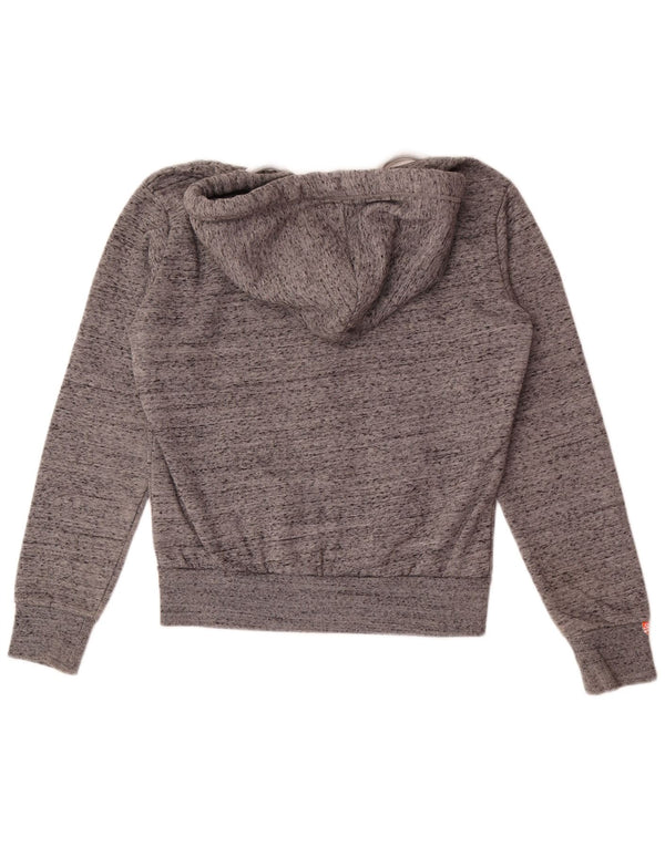Męski sweter z kapturem i zamkiem Superdry XS, szara, bawełniana w plamki