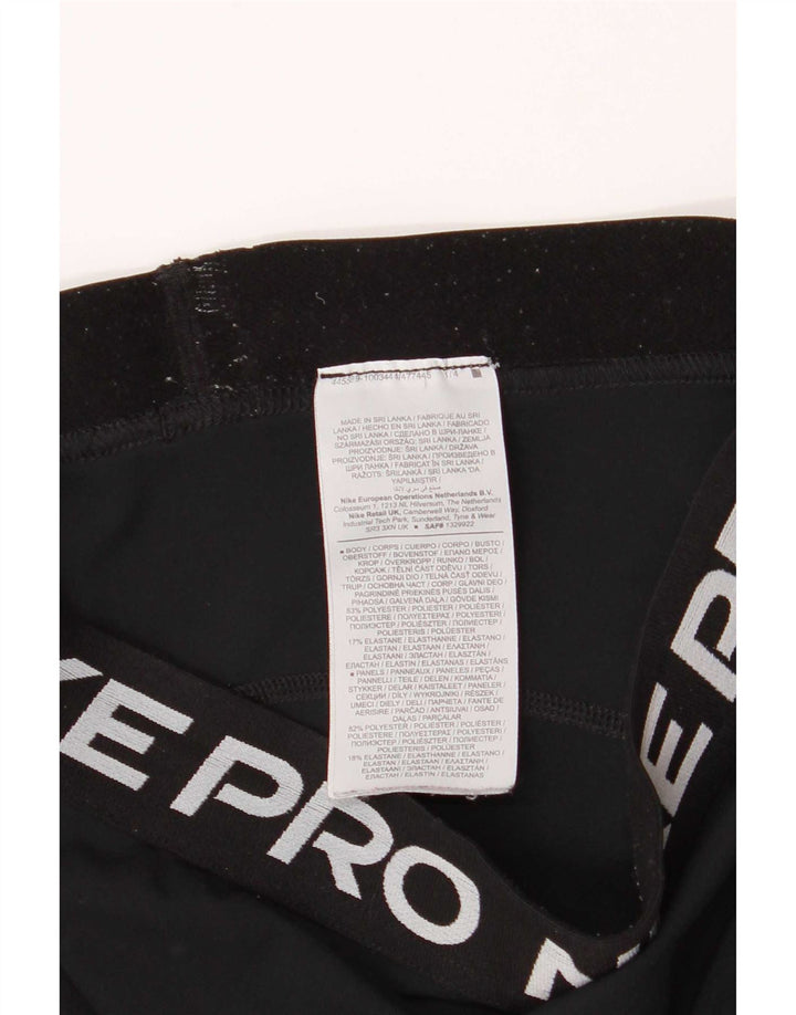 Damskie legginsy Nike Dri Fit Crop Graphic UK 8, małe, czarne, poliestrowe