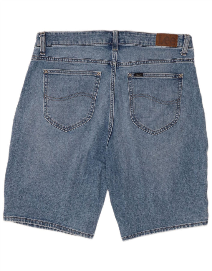 Damskie spodenki jeansowe LEE o regularnym kroju, ze średnim stanem, bermudy, W34, duże, niebieskie