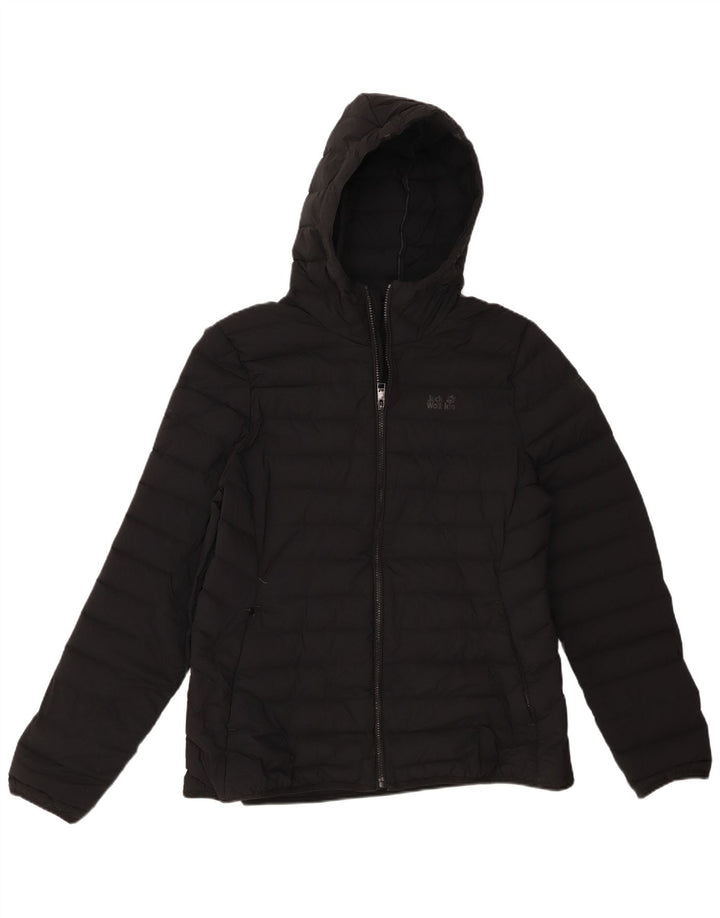 Damska ocieplana kurtka z kapturem Jack Wolfskin UK 18 XL, czarna, poliamid