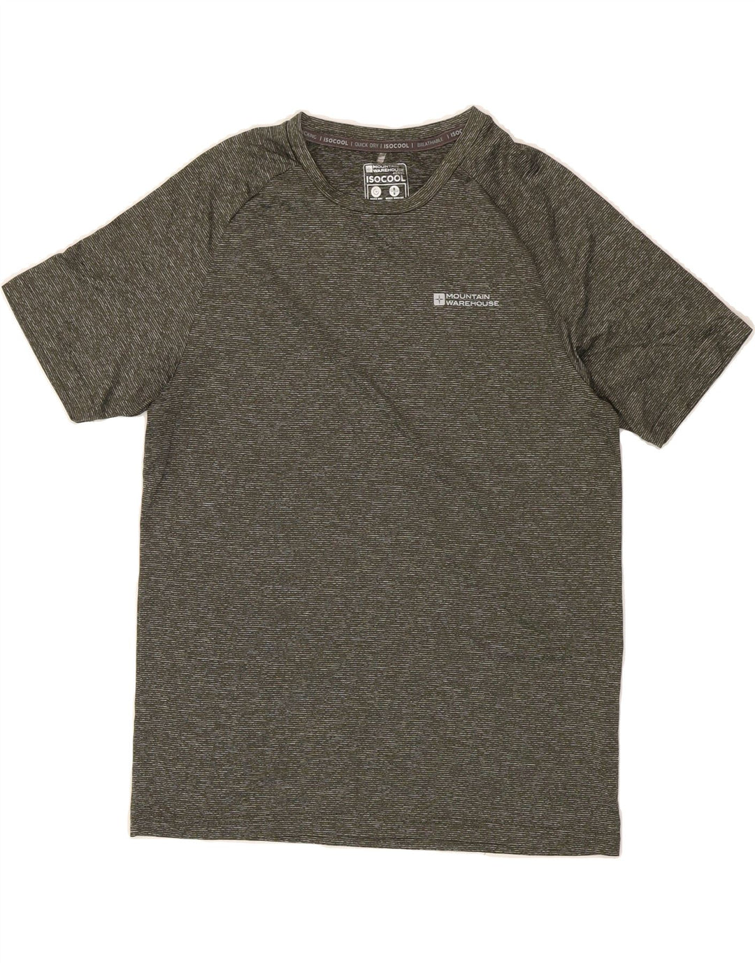 MOUNTAIN WAREHOUSE Mens T-Shirt Top Small Green Pinstripe Polyamide Vintage Mountain Warehouse and Second-Hand Mountain Warehouse from Messina Hembry 