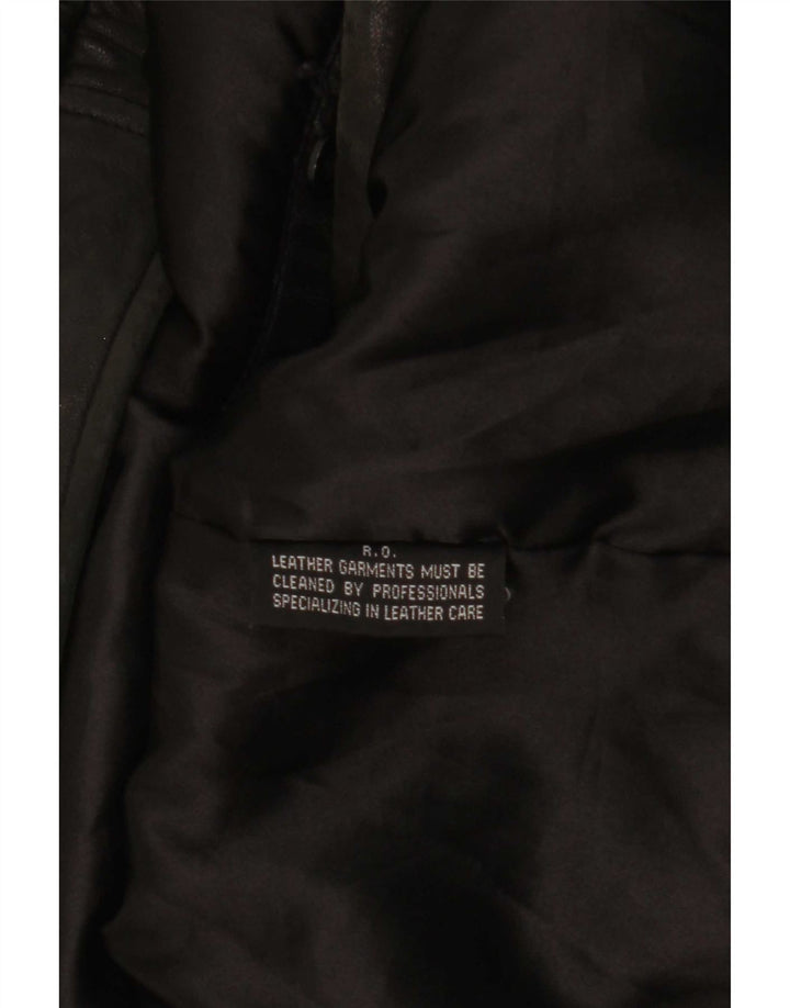 Męska kurtka skórzana Hathaway UK 42 XL, czarna skóra