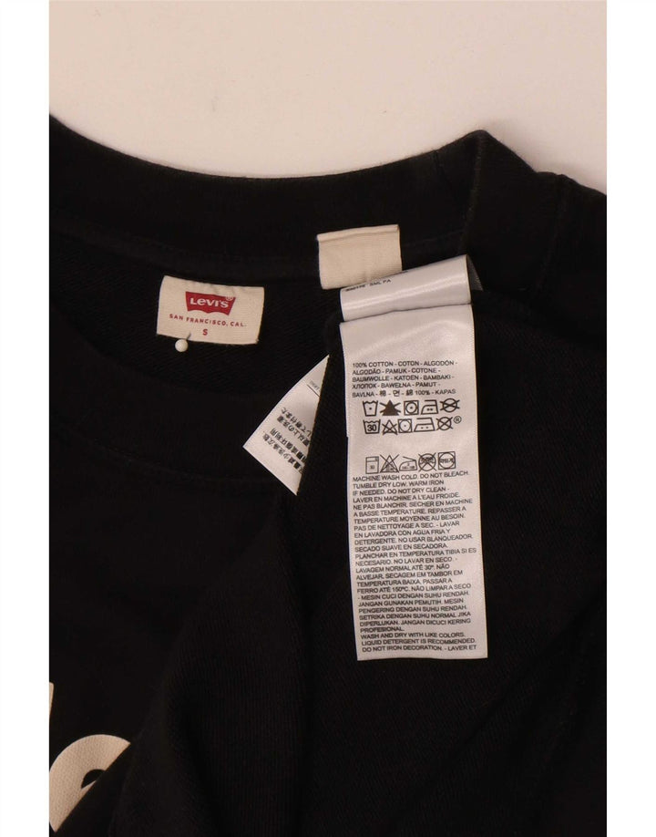 Męska bluza z grafiką Levi's, mała, czarna, bawełniana