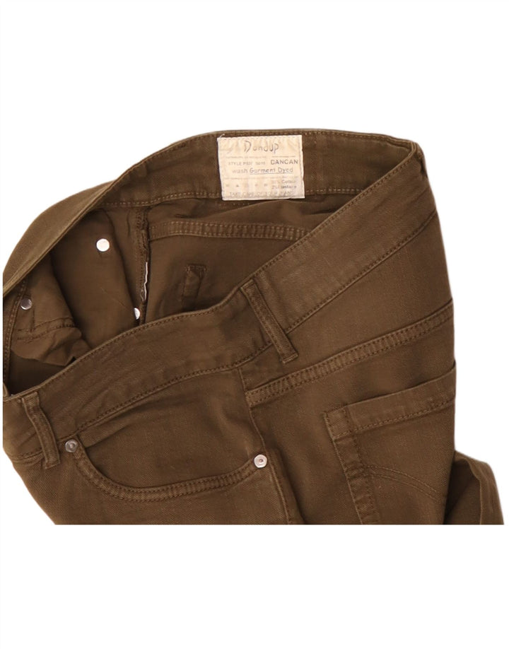 Vintage damskie jeansy slim W32 L31 brązowa bawełna