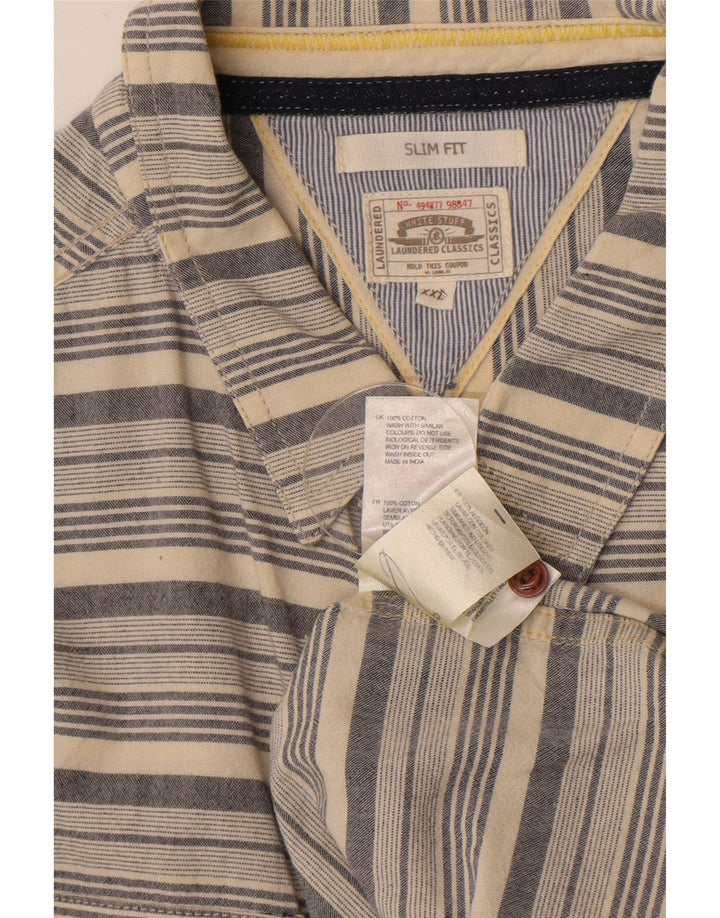 Koszula męska Slim Fit White Stuff 2XL, bawełniana w beżowe paski