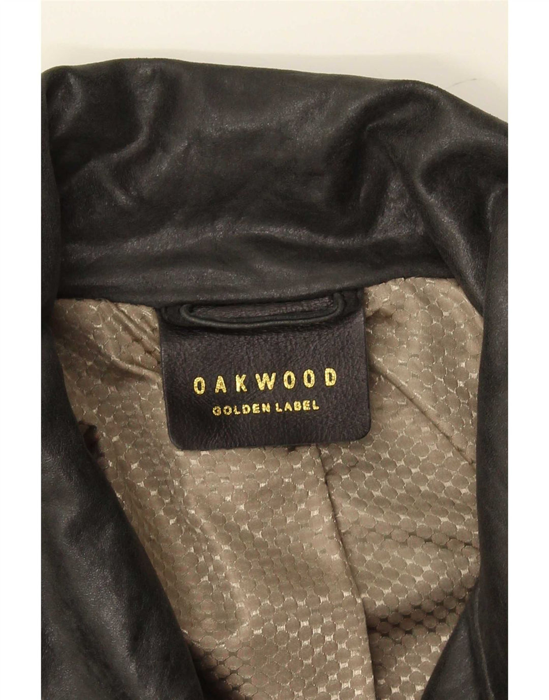Damski płaszcz skórzany Oakwood UK 14, średni czarny