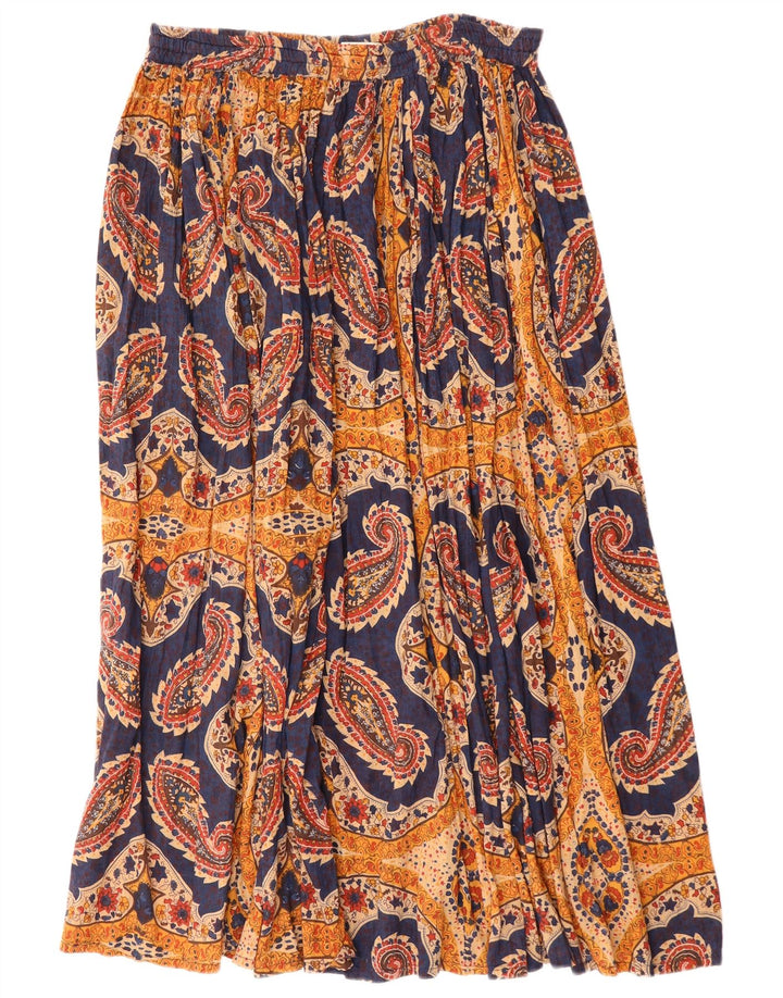 Damska plisowana spódnica Flash Small W27 Granatowa wiskoza Paisley