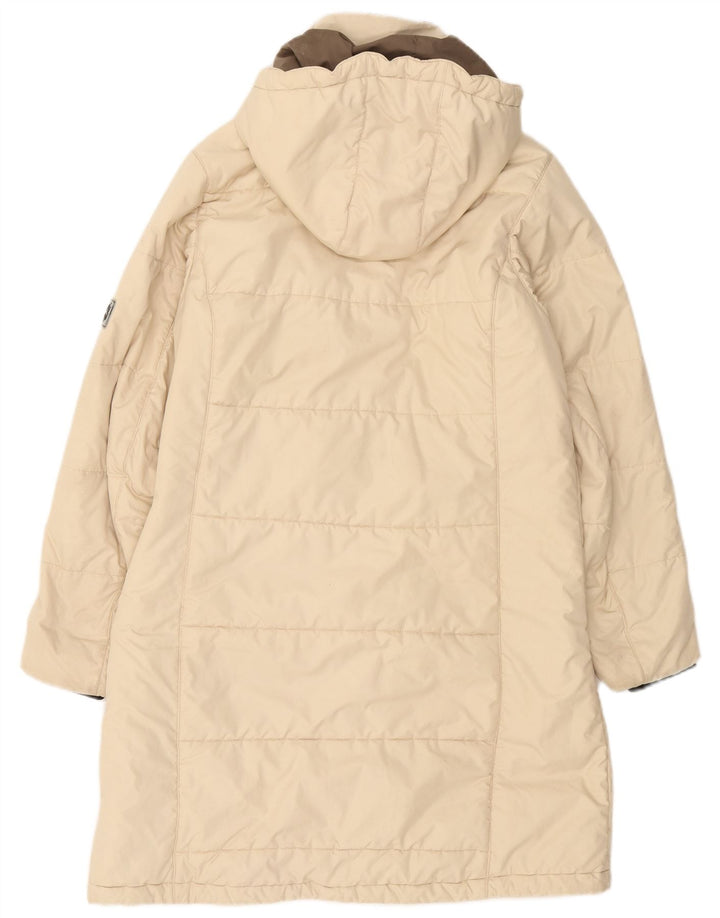 Damski ocieplany płaszcz z kapturem Jack Wolfskin UK 12/14 Średni złamanej bieli