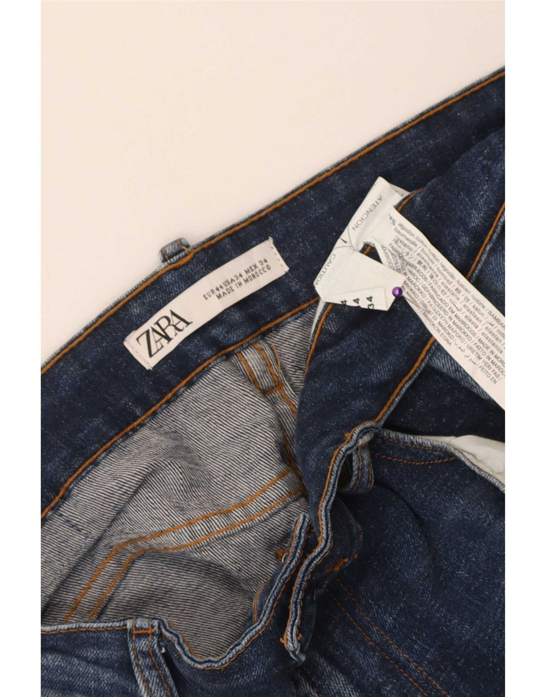 Męskie jeansy slim fit Zara EU 44 Large W34 L29 Niebieskie bawełniane