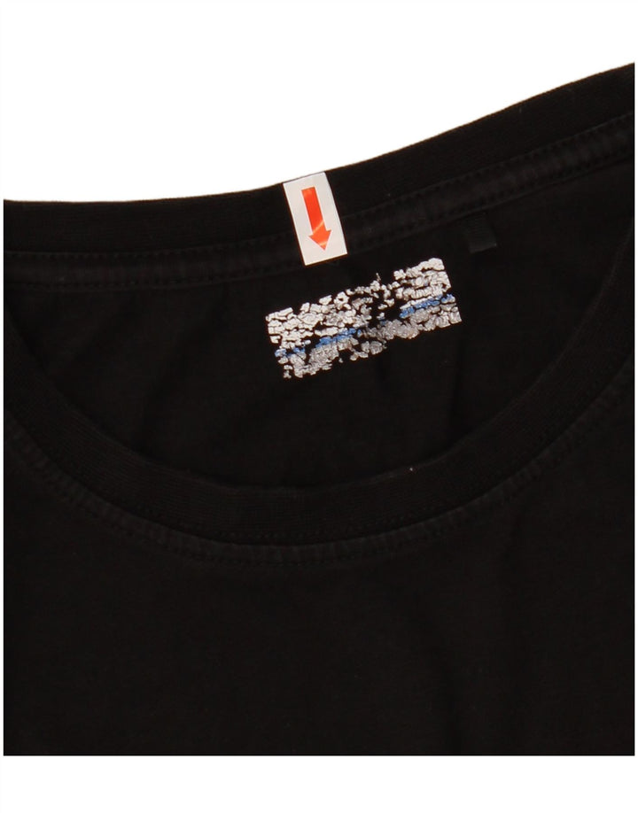 Męska koszulka z grafiką Columbia, średnia, czarna bawełna