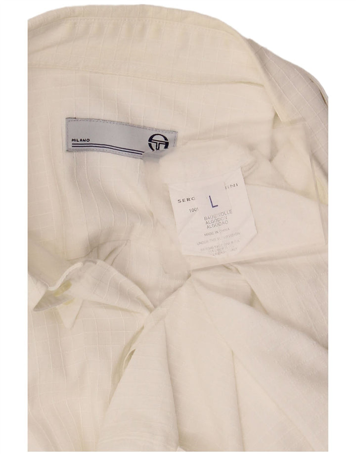 Koszula męska Sergio Tacchini, duża, biała, bawełniana, klasyczna