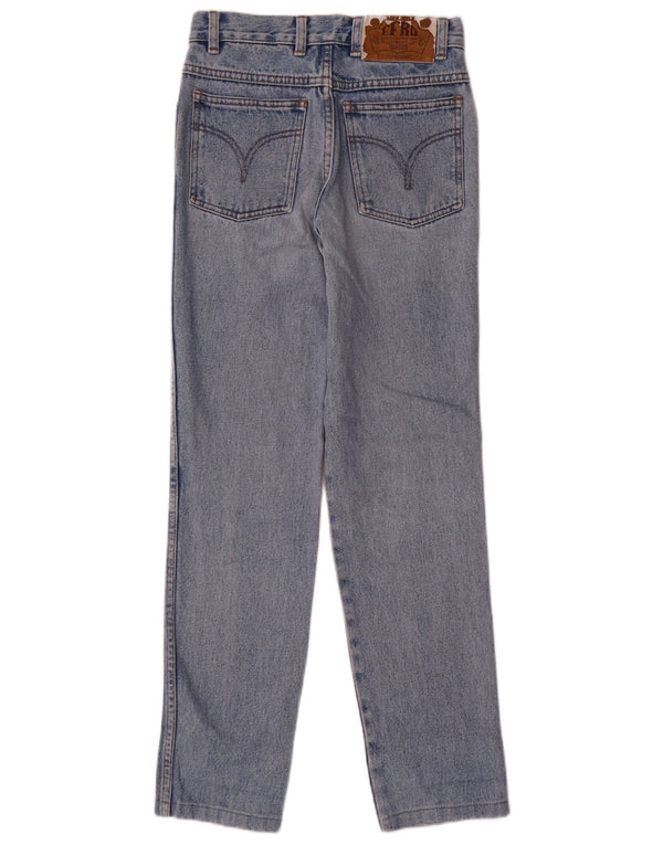 Vintage damskie jeansy slim W26 L29 niebieska bawełna