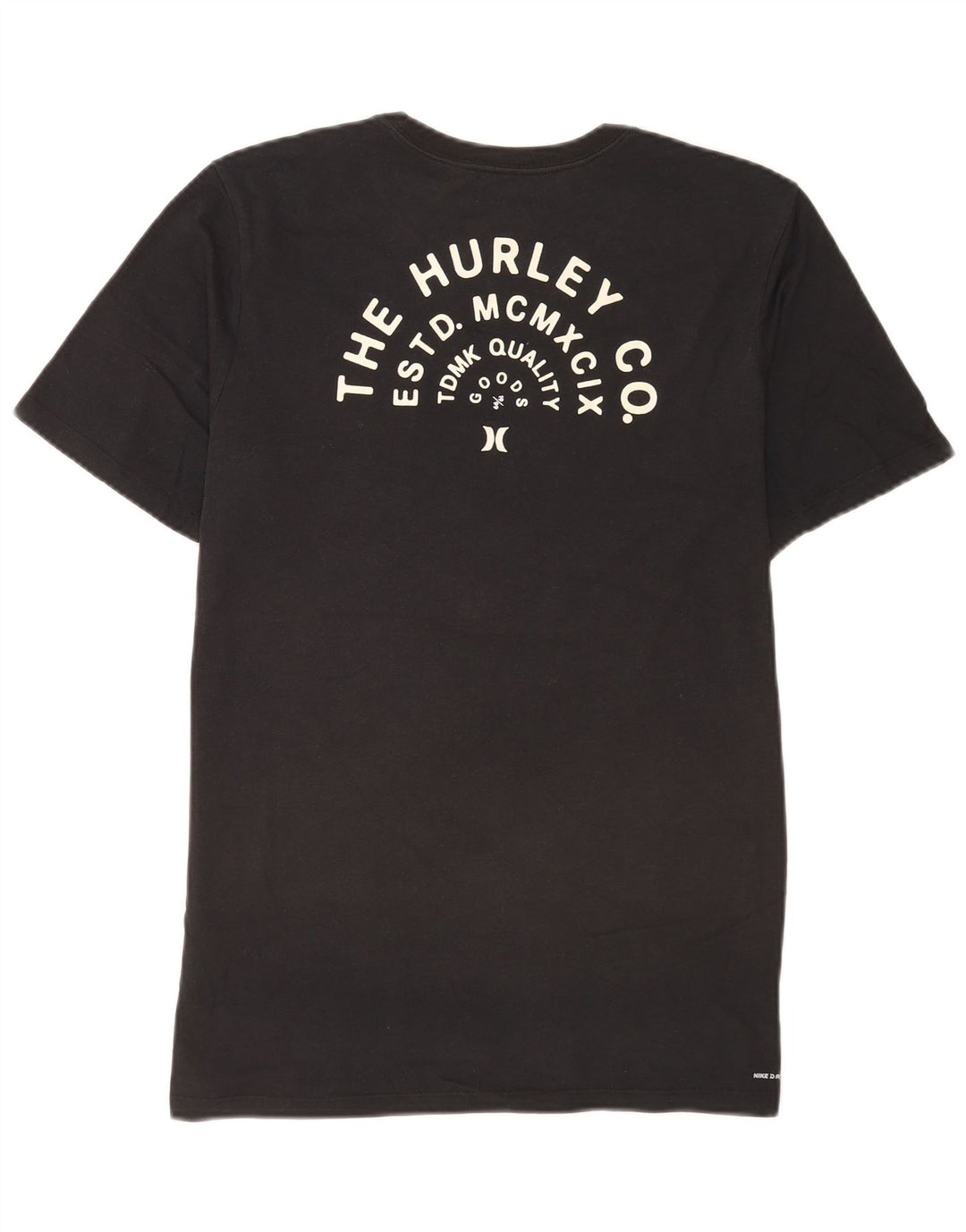 Męski T-shirt z grafiką Hurley, średni czarny, bawełniany