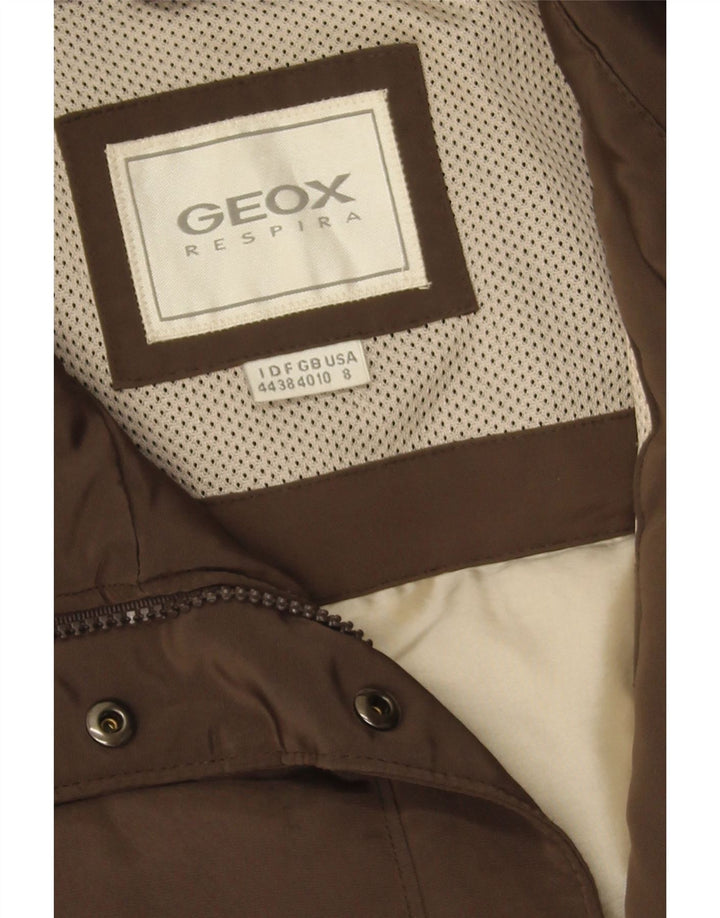 Damski płaszcz oversize Geox UK 10, mały, brązowy, poliester