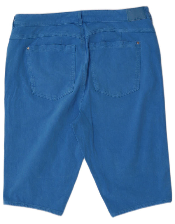 Damskie spodenki jeansowe Marks & Spencer z wysokim stanem UK 18 XL W34, niebieska bawełna