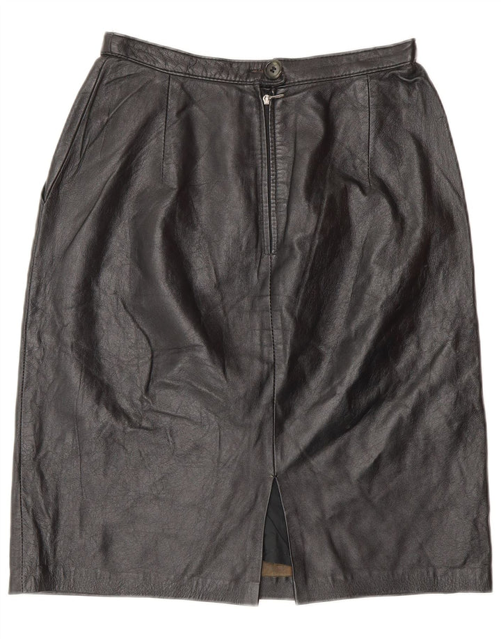 Skórzana spódnica damska VINTAGE W24 XS Czarna