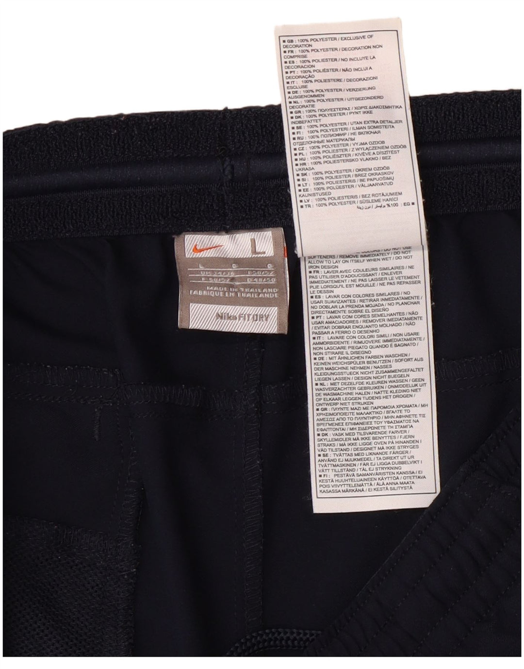 Męskie spodenki sportowe Nike, duże, granatowe, poliestrowe