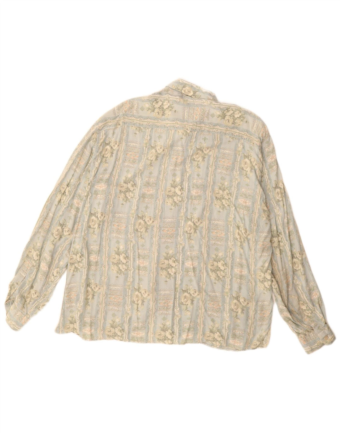 Koszula męska w stylu vintage, średnio niebieska w kwiaty