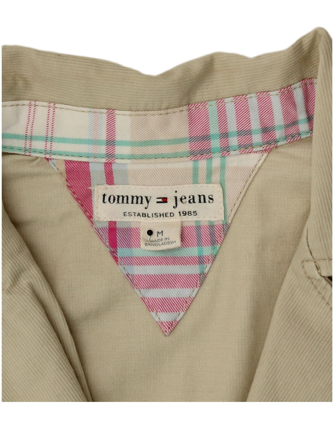 Damska marynarka zapinana na 2 guziki Tommy Hilfiger UK 12, średnia beżowa bawełna