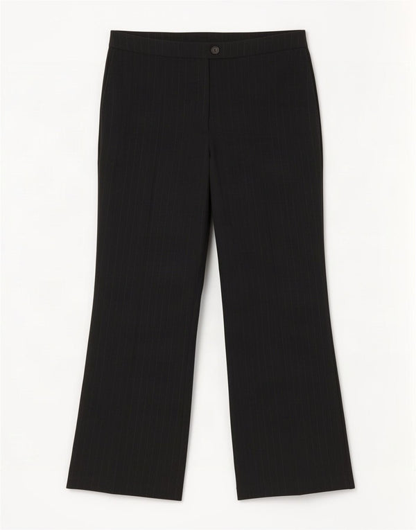 Damskie spodnie garniturowe Marks & Spencer UK 18 XL W37 L30 Czarne prążki