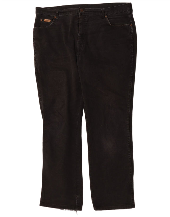 Męskie jeansy Wrangler Texas Straight W42 L34, czarne, bawełniane