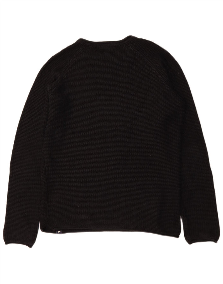 Męski sweter z okrągłym dekoltem Jack & Jones, średniej wielkości, czarny, bawełniany