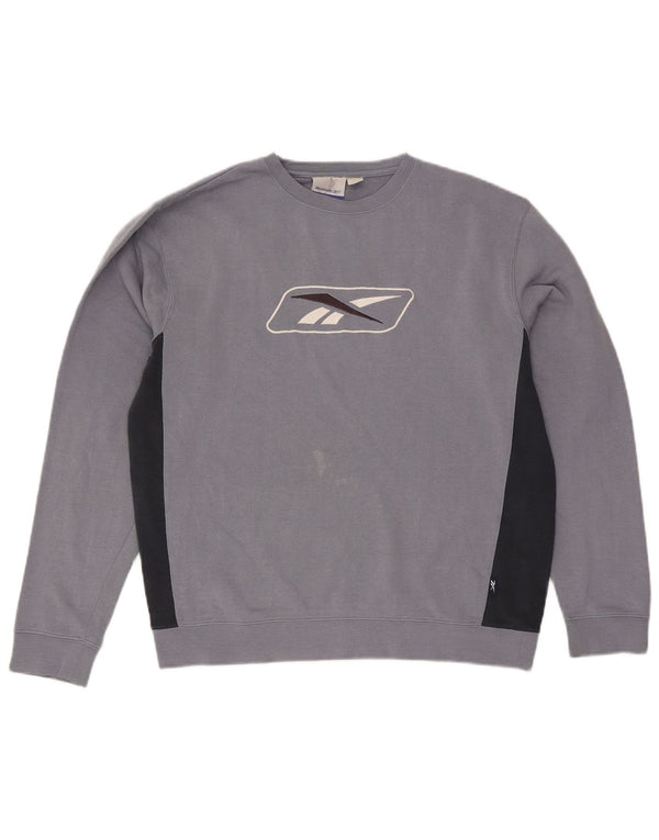 Męska bluza Reebok Graphic Jumper w kolorze średnioniebieskim
