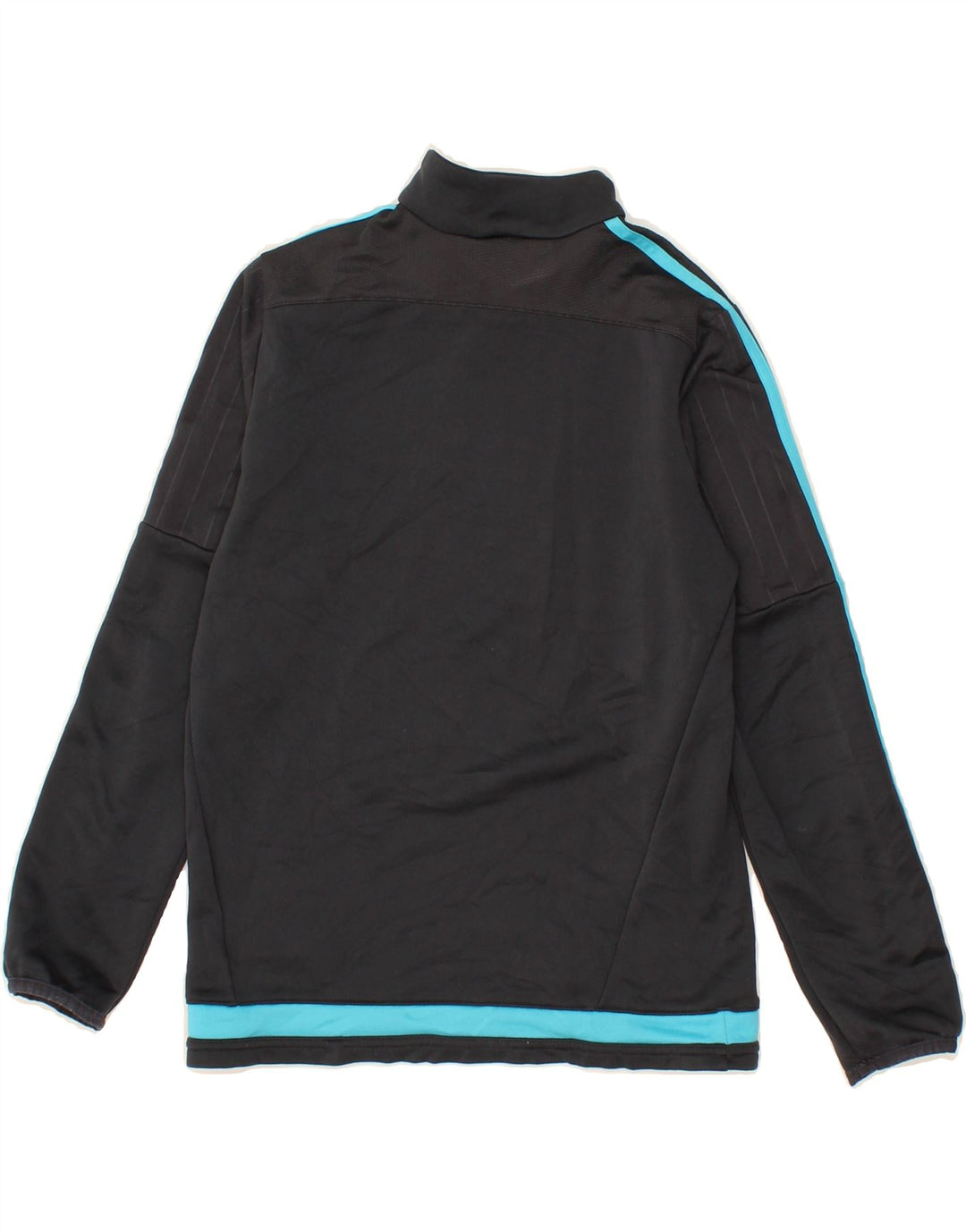 ADIDAS Boys Climacool Zip Neck Pullover Tracksuit Top 10-11 Years Black Vintage Adidas and Second-Hand Adidas from Messina Hembry 