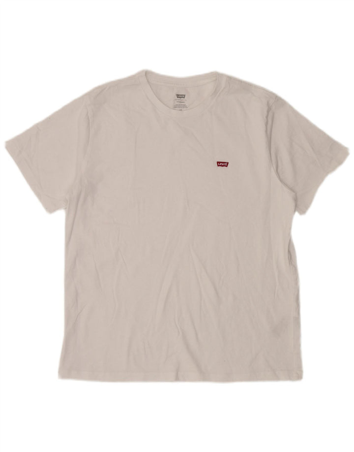 Męski standardowy T-shirt Levi's, duży, biały, bawełniany