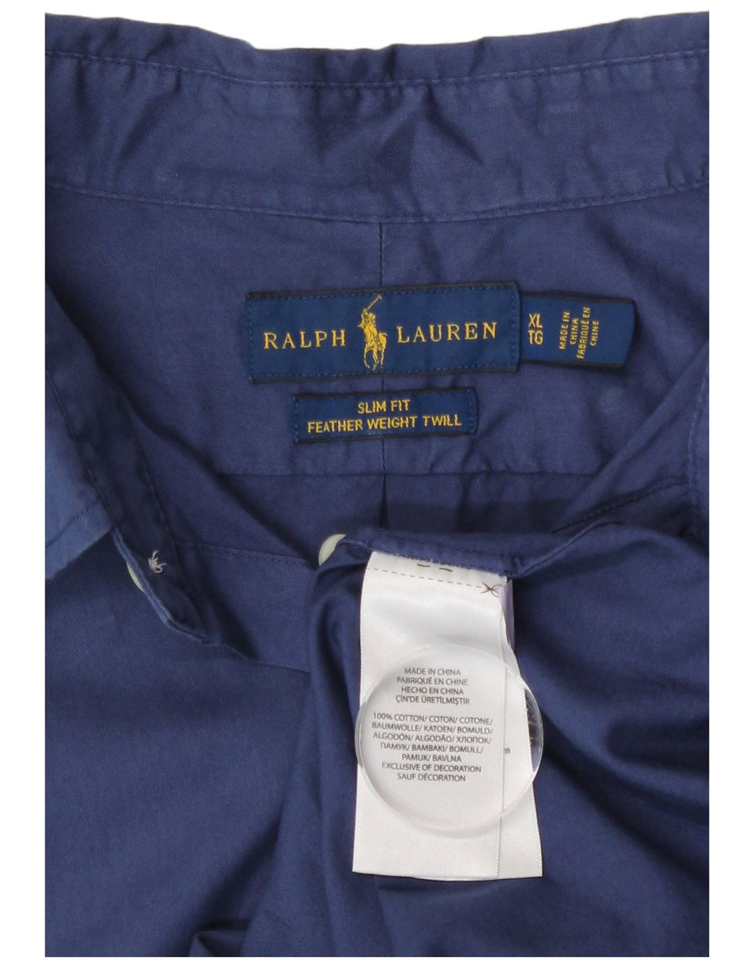 Koszula męska Ralph Lauren Slim Fit XL, granatowa, bawełniana