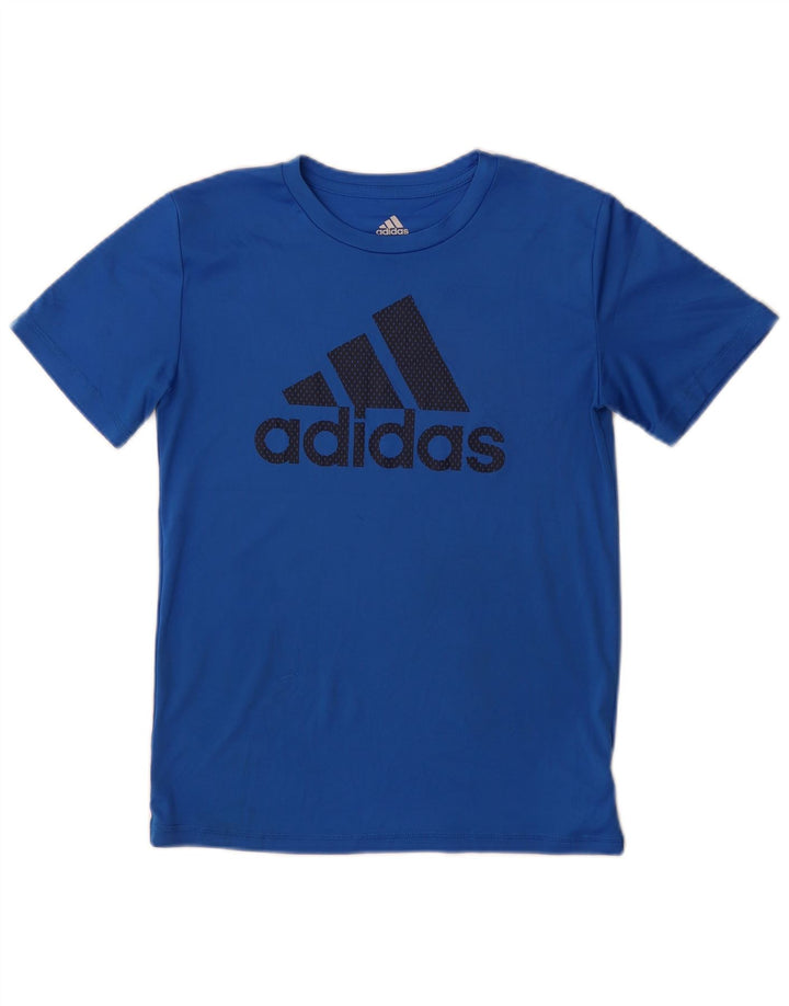 Chłopięca koszulka z grafiką Adidas Top 10-11 lat, średni niebieski