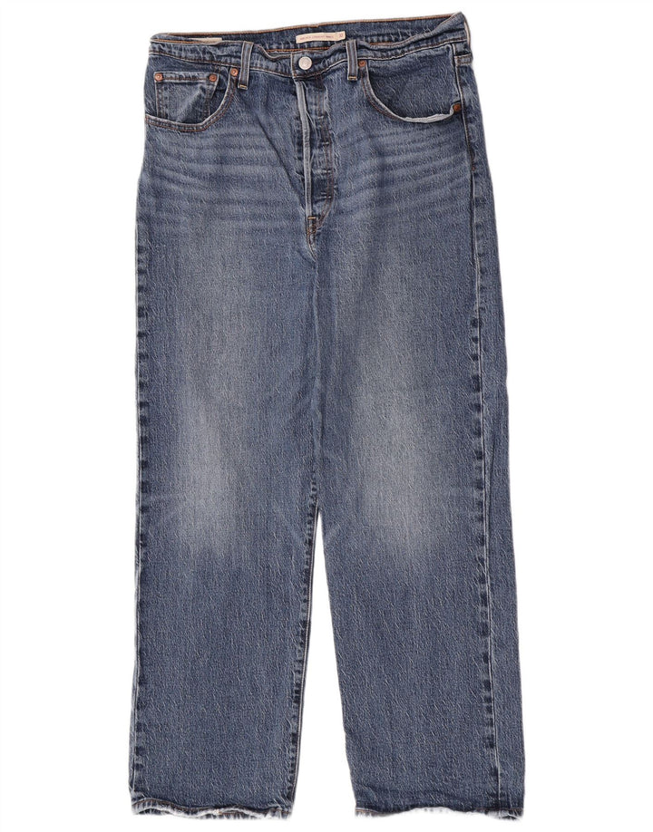 Damskie jeansy Levi's Ribcage Straight W32 L29 Niebieskie bawełniane
