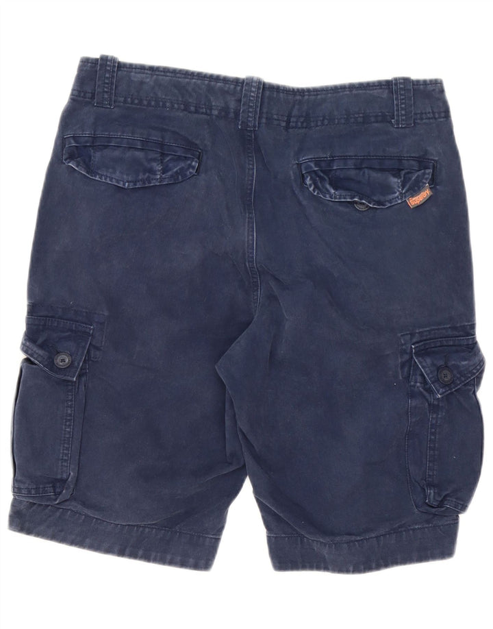 Męskie spodenki cargo Superdry, duże, W34, granatowo-niebieskie, bawełniane