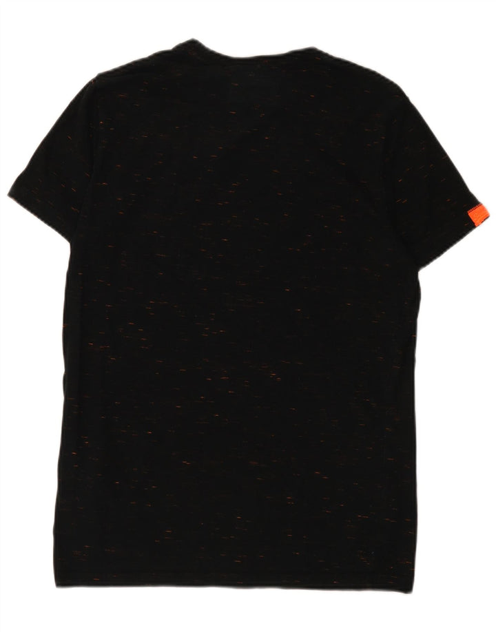 T-shirt męski Superdry, bawełniany, średni czarny w cętki
